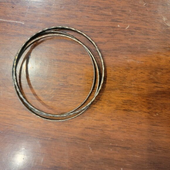 BOHO 3 PC Antiqued Bronze Bangle Bracelet Set - Picture 4 of 8